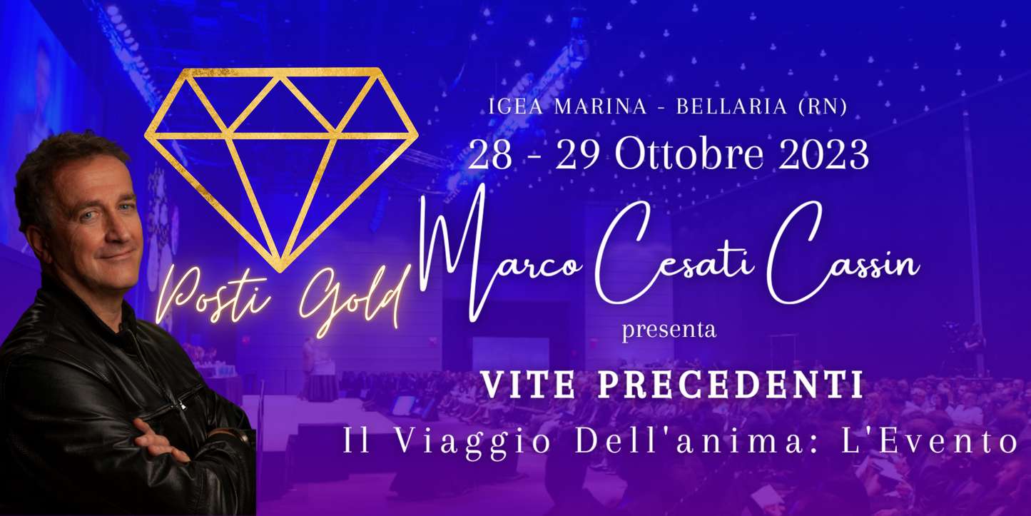 28-29 Ottobre 2023 (DAL VIVO) Vite Precedenti - Il Viaggio Dell'Anima - (Posti GOLD) - Palacongressi Bellaria - Igea Marina (RN)