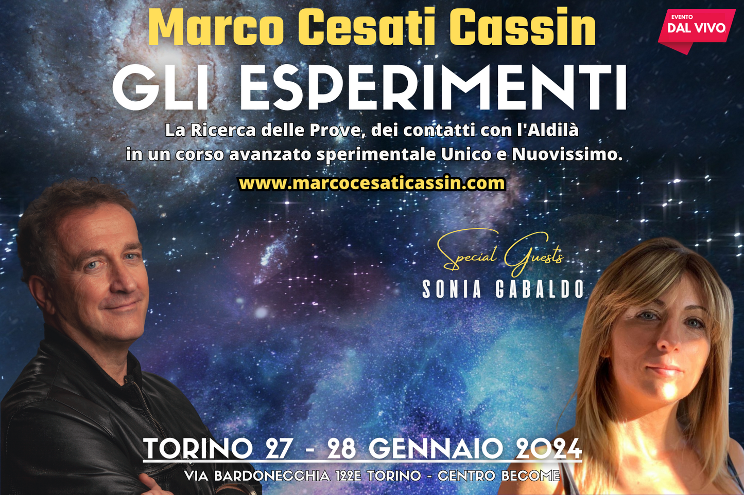TORINO 27-28 Gennaio 2024 (DAL VIVO) Gli Esperimenti (Caparra da versare 70€)