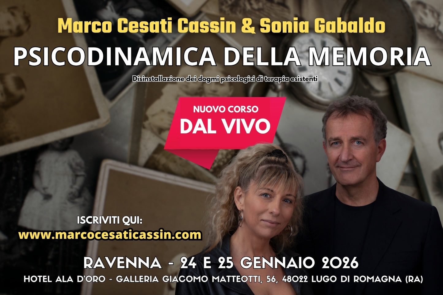 LUGO DI ROMAGNA (RAVENNA) 24 e 25 Gennaio 2026 (DAL VIVO)NUOVO CORSO:PSICODINAMICA DELLA MEMORIA: L'INFERNO di Dante(Caparra da versare 100€)