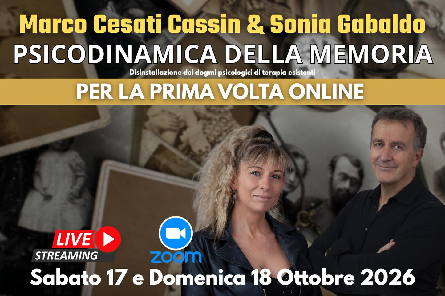 SOLO ON LINE! Sabato 17 e Domenica  18 Ottobre 2026  PSICODINAMICA DELLA MEMORIA: L'INFERNO di Dante