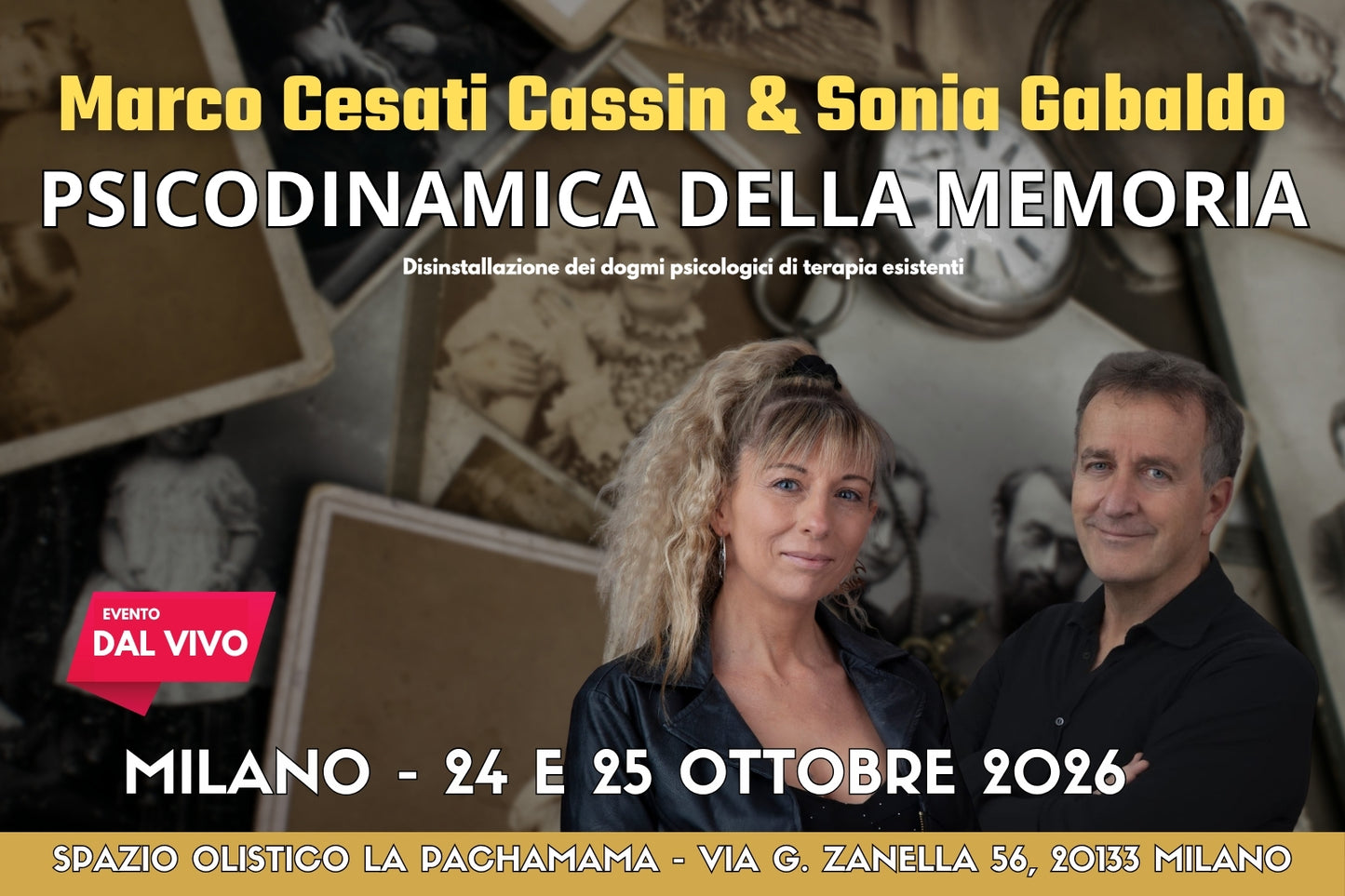 MILANO 24 e 25 Ottobre (DAL VIVO) PSICODINAMICA DELLA MEMORIA: L'INFERNO (Caparra da versare 100€)