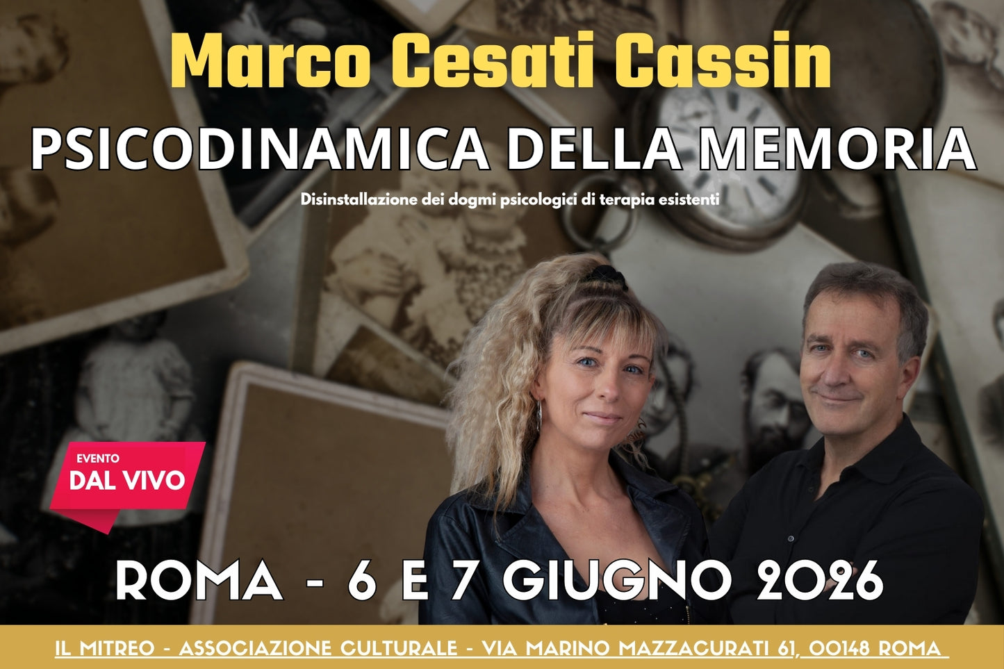 ROMA 6 e 7 Giugno 2026 (nuovo corso!) PSICODINAMICA DELLA MEMORIA - L'INFERNO (di Dante)  (Caparra da versare 100€)